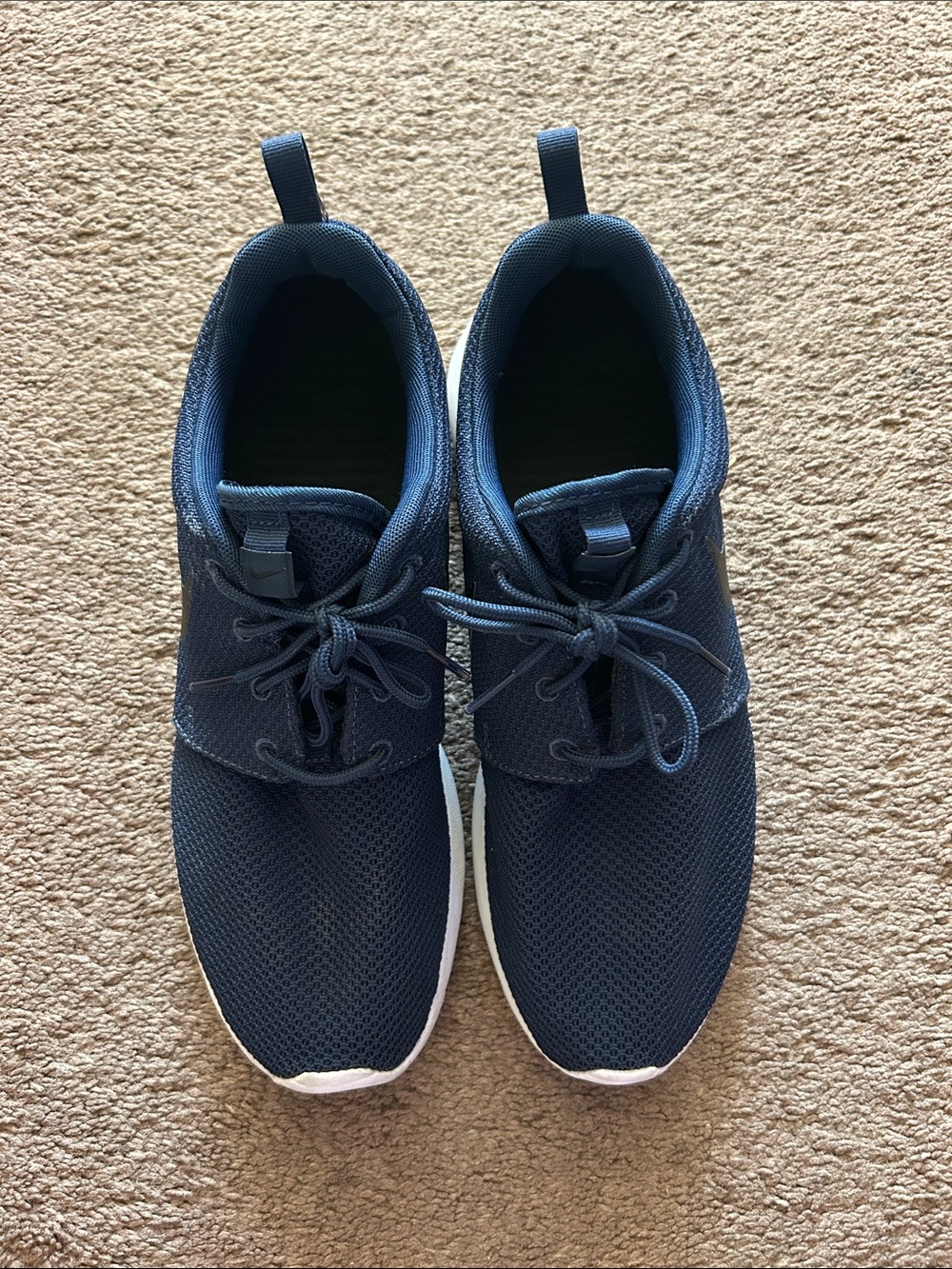 Nike Men's Navy Roshe One with White Soles